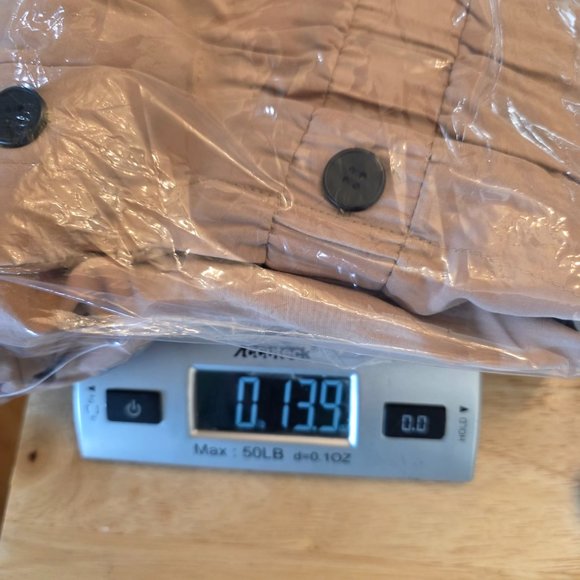 Charmant Ciel Women's Jumpsuit Cargo Style Jogger Large Khaki Elastic Waist - Picture 16 of 16